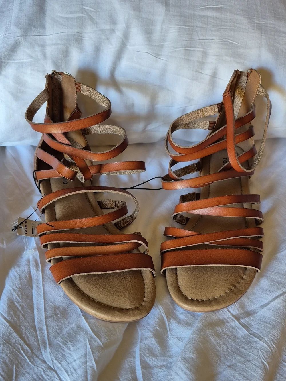 Torrid 9WW Brown Gladiator Sandals - New